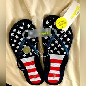Women’s Capelli American Flag USA Sandals size 11 New with tags